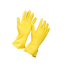 Yellow Safety Waterproof Household Latex Rubber Working Gloves